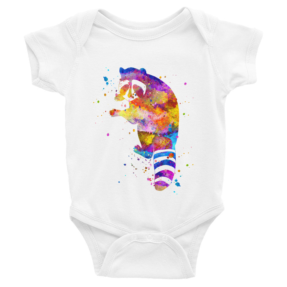 Watercolor Raccoon Infant Bodysuit - Zuzi's