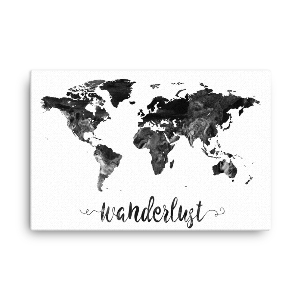 Wanderlust World Map Canvas Wrap - Zuzi's