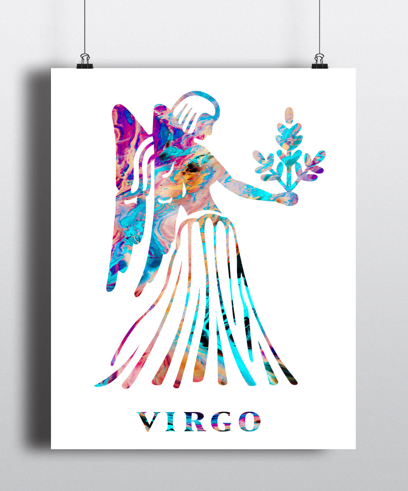 Virgo Astrology Art Print - Unframed - Zuzi's