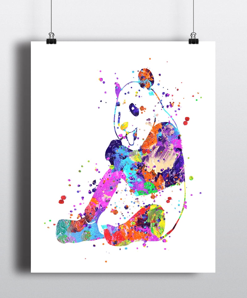 Panda Watercolor Art Print - Unframed - Zuzi's
