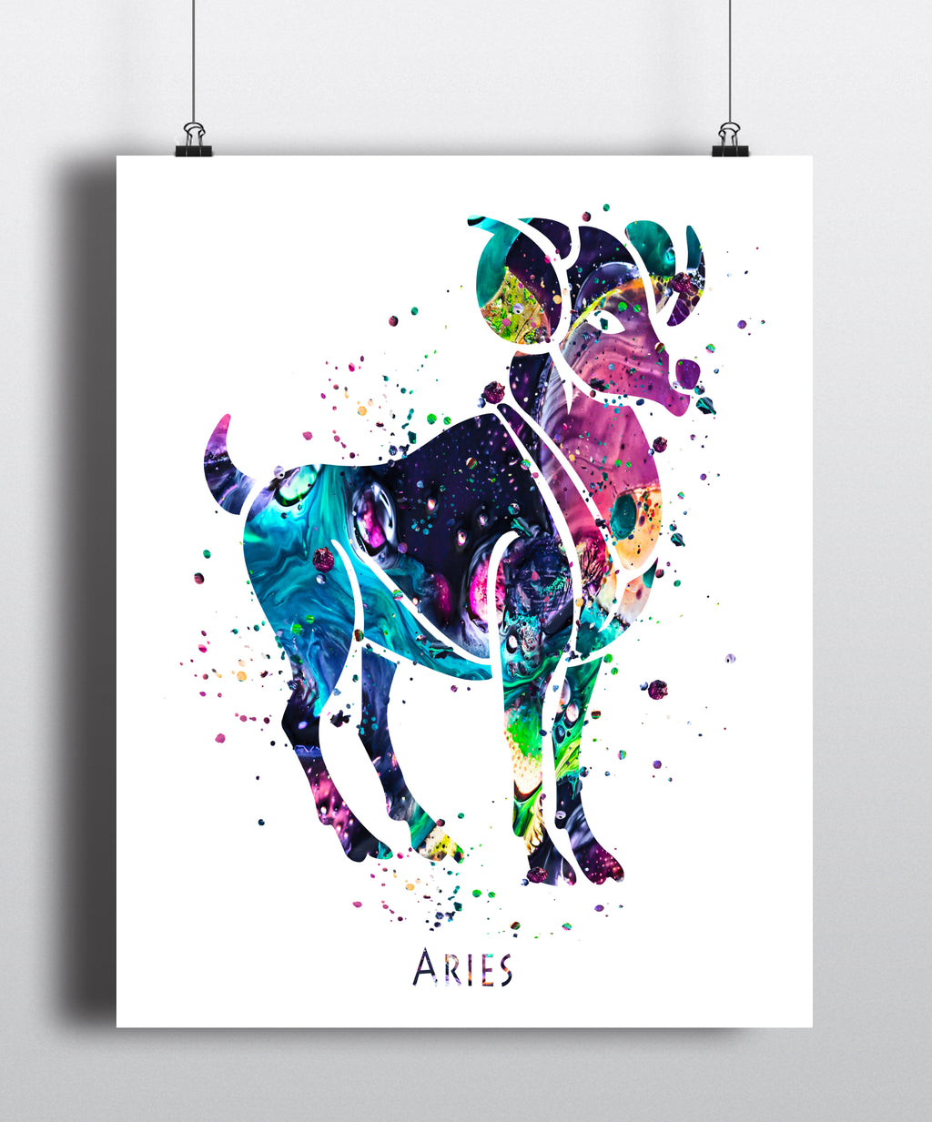 Aries Astrology Art Print - Unframed - Zuzi's