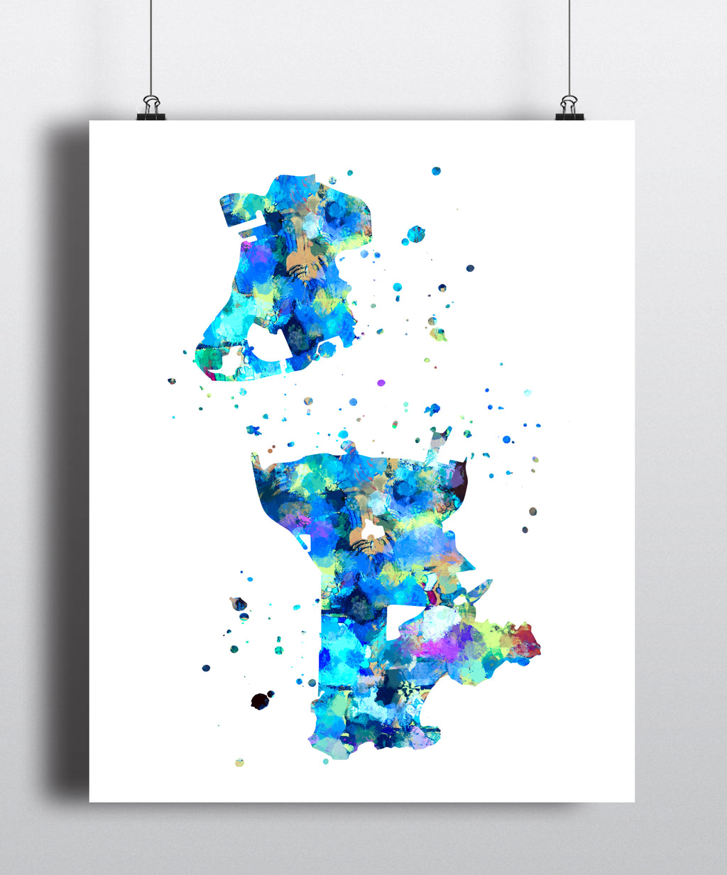 Macau Map Art Print - Unframed - Zuzi's