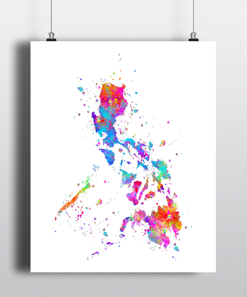Philippines Map Art Print - Unframed - Zuzi's