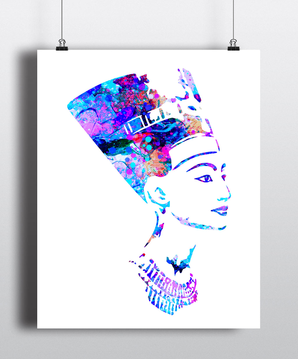 Queen Nefertiti Watercolor Art Print - Unframed - Zuzi's