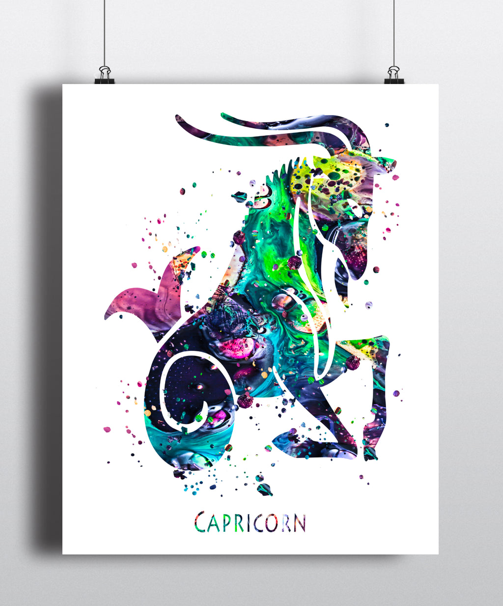 Capricorn Astrology Art Print - Unframed - Zuzi's