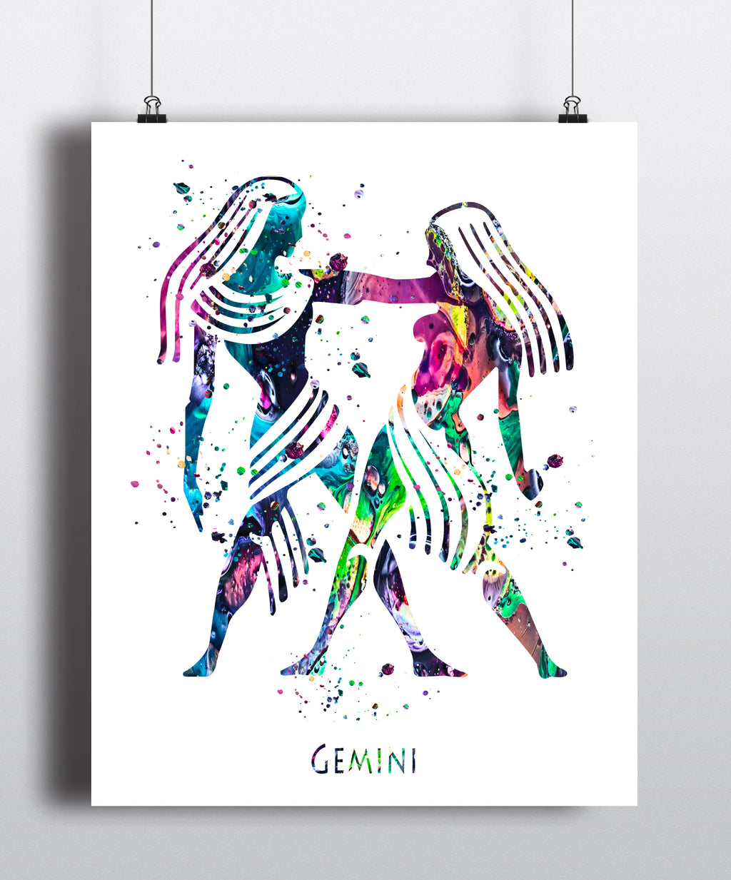 Gemini Astrology Art Print - Unframed - Zuzi's