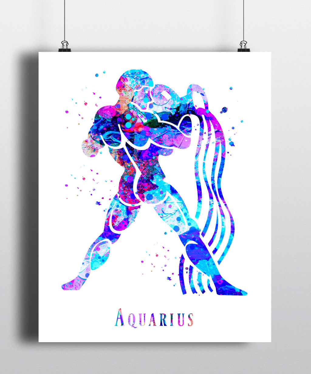 Aquarius Astrology Art Print - Unframed - Zuzi's