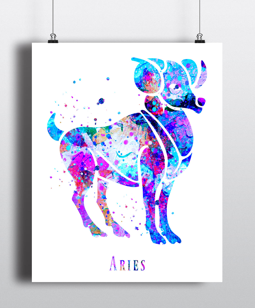 Aries Astrology Art Print - Unframed - Zuzi's