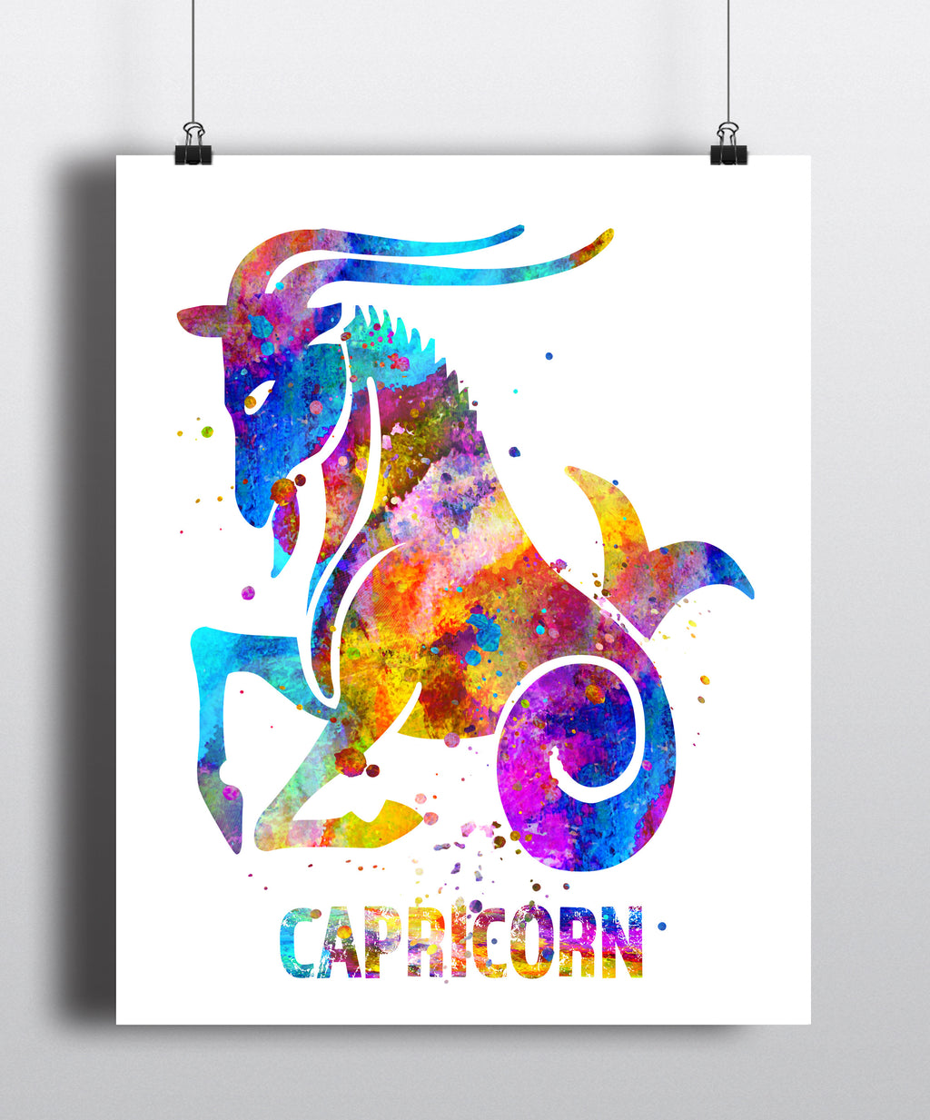 Capricorn Astrology Art Print - Unframed - Zuzi's