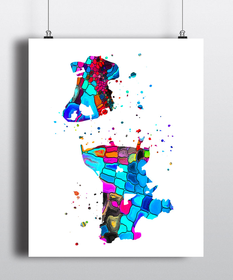 Macau Map Art Print - Unframed - Zuzi's
