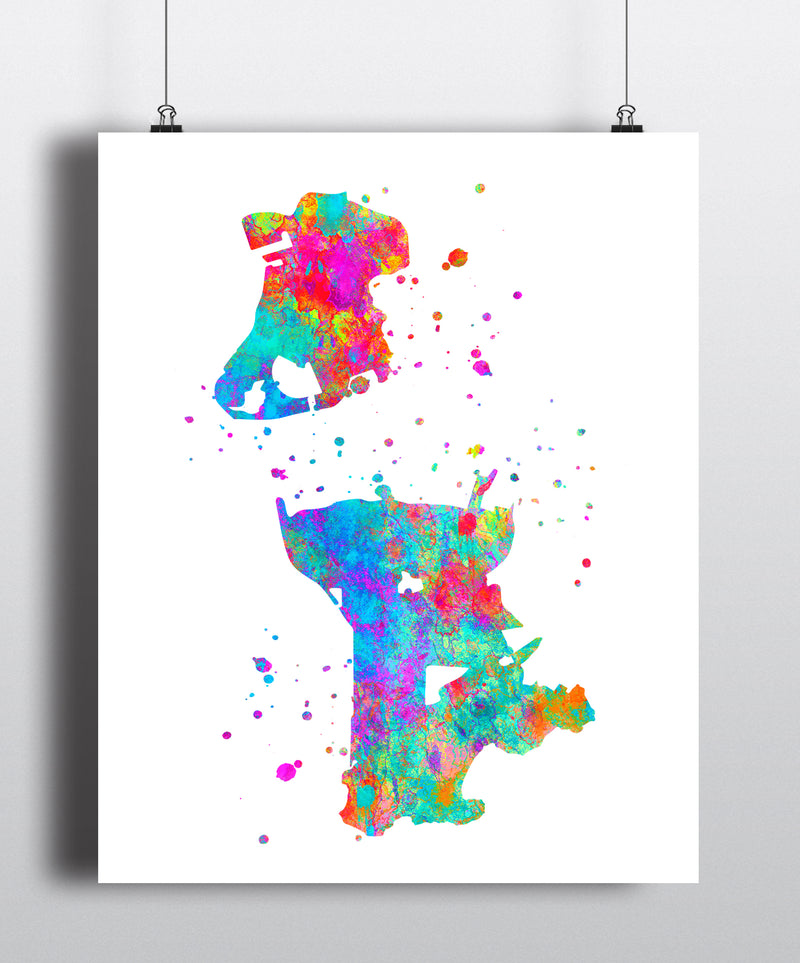 Macau Map Art Print - Unframed - Zuzi's