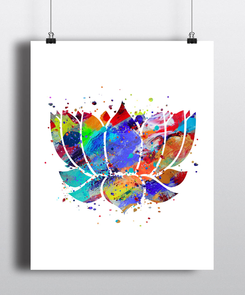 Lotus Watercolor Art Print - Unframed - Zuzi's