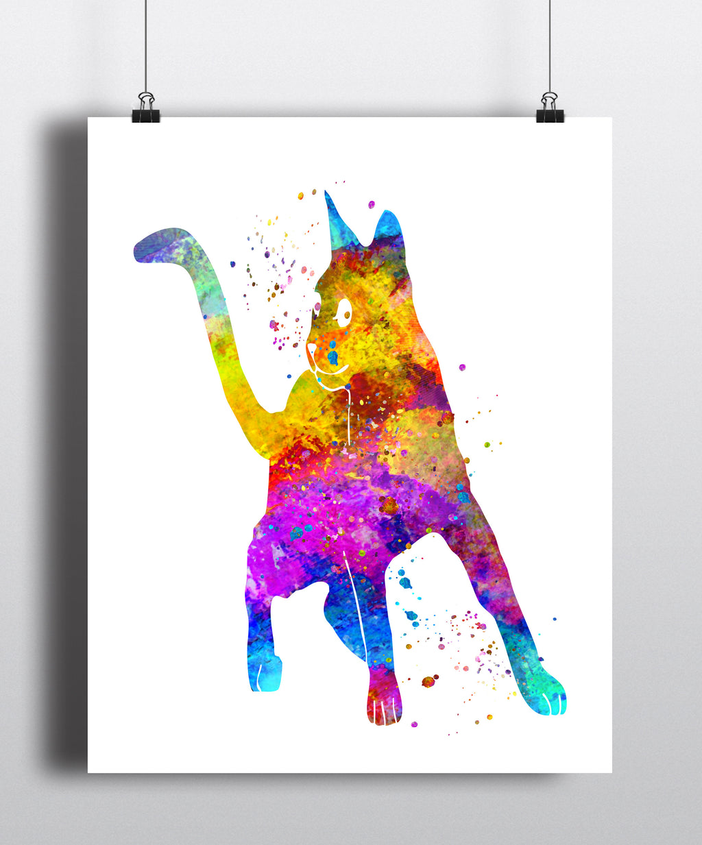 Cat Abstract Art Print - Unframed - Zuzi's