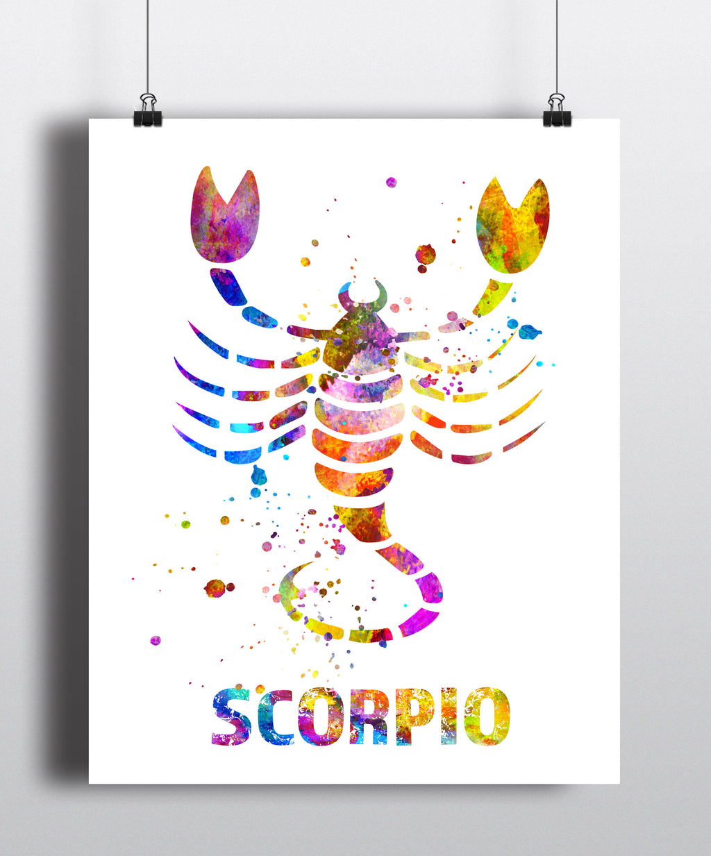Scorpio Astrology Art Print - Unframed - Zuzi's