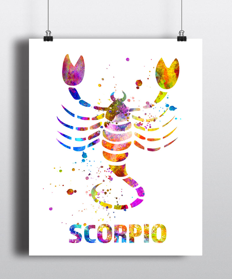 Scorpio Astrology Art Print - Unframed - Zuzi's