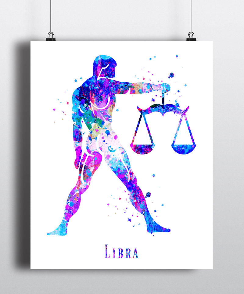 Libra Astrology Art Print - Unframed - Zuzi's