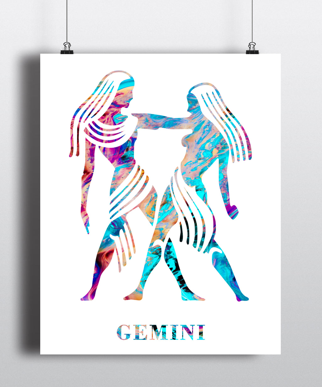 Gemini Astrology Art Print - Unframed - Zuzi's