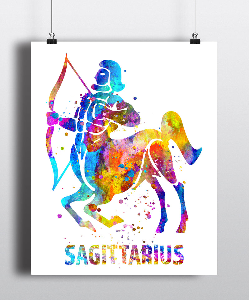 Sagittarius Astrology Art Print - Unframed - Zuzi's