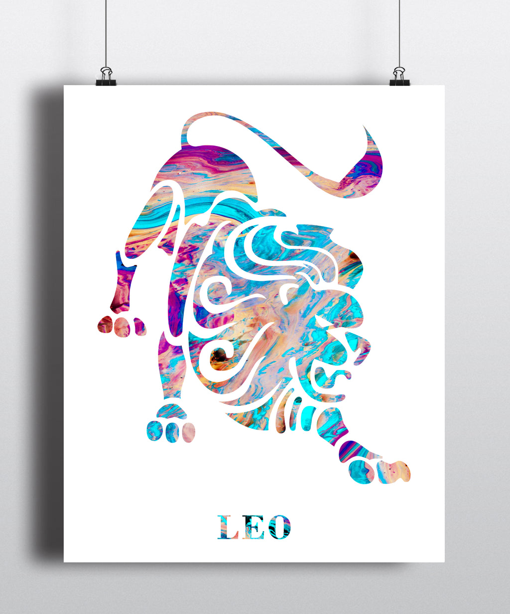 Leo Astrology Art Print - Unframed - Zuzi's