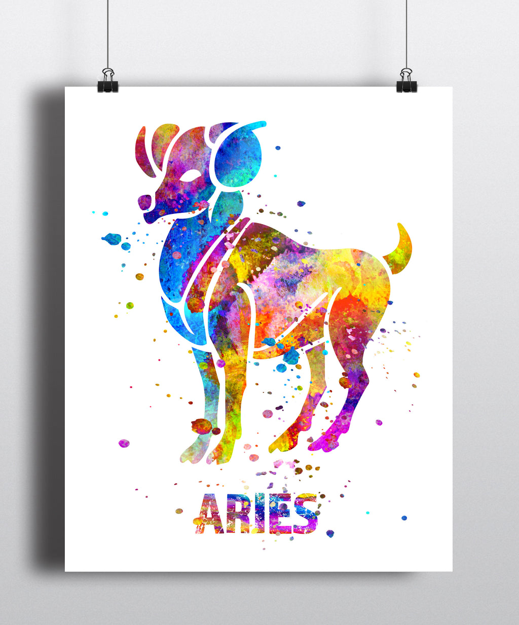 Aries Astrology Art Print - Unframed - Zuzi's