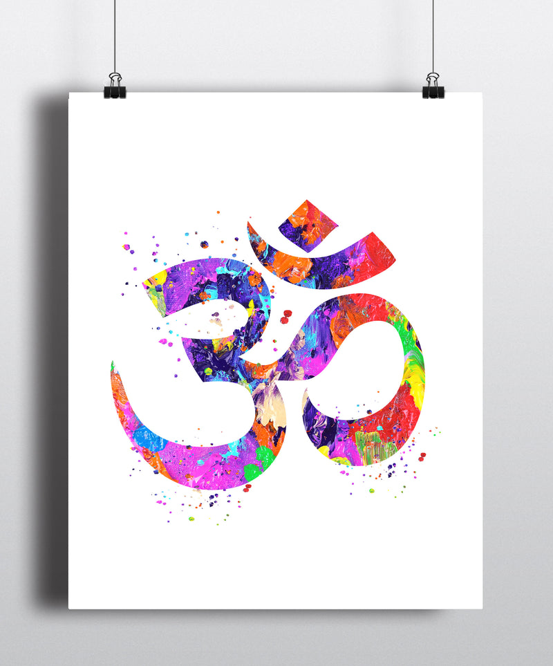 Om Symbol Watercolor Art Print - Unframed - Zuzi's