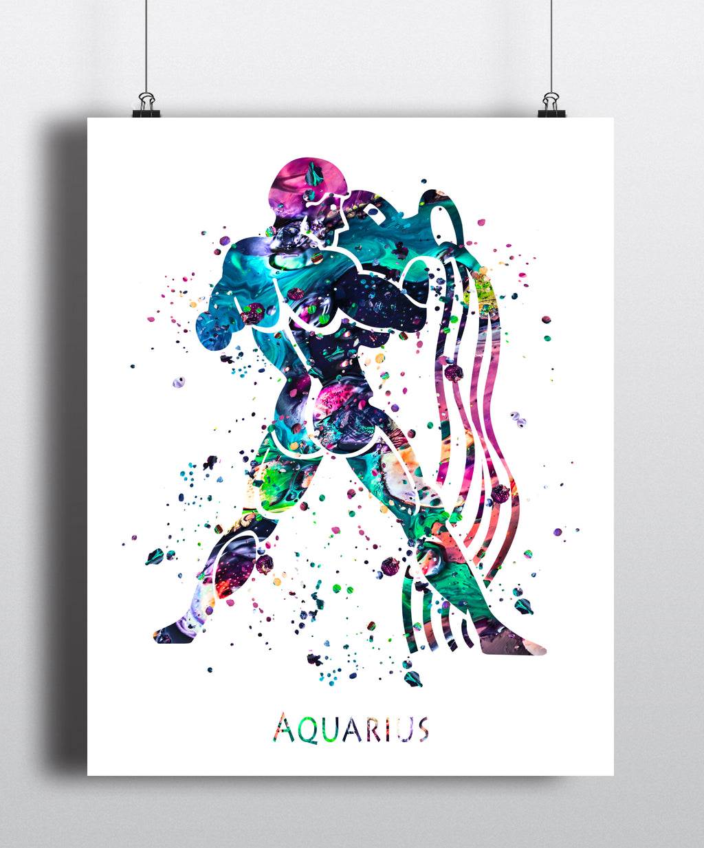 Aquarius Astrology Art Print - Unframed - Zuzi's