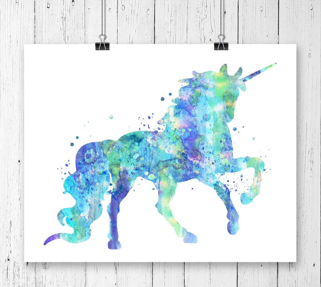 Watercolor Unicorn Art Print - Unframed - Zuzi's