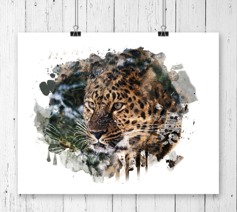 Leopard Watercolor Art Print - Unframed - Zuzi's