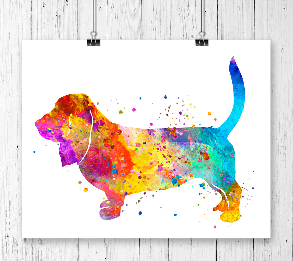 Basset Hound Art Print - Unframed - Zuzi's