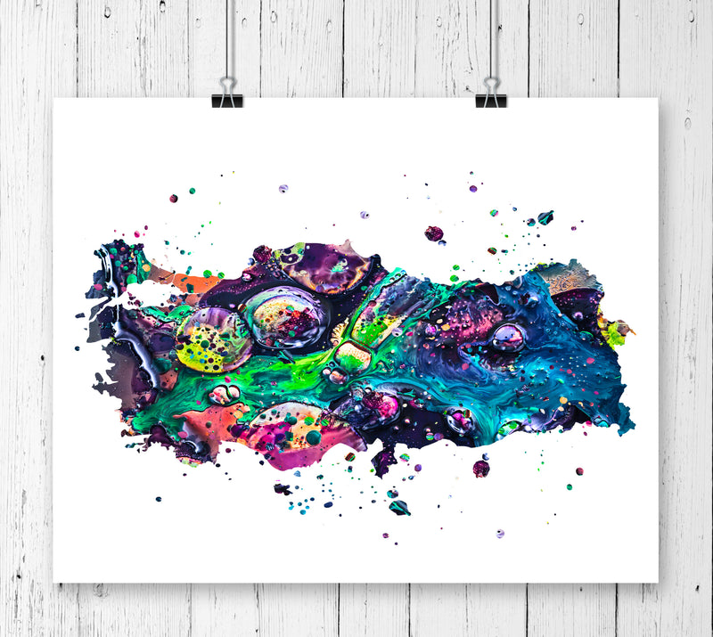 Turkey Map Art Print - Unframed - Zuzi's