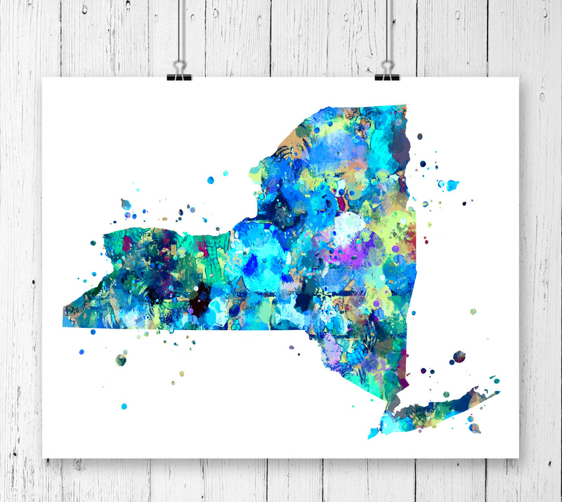 New York Map Art Print - Unframed - Zuzi's