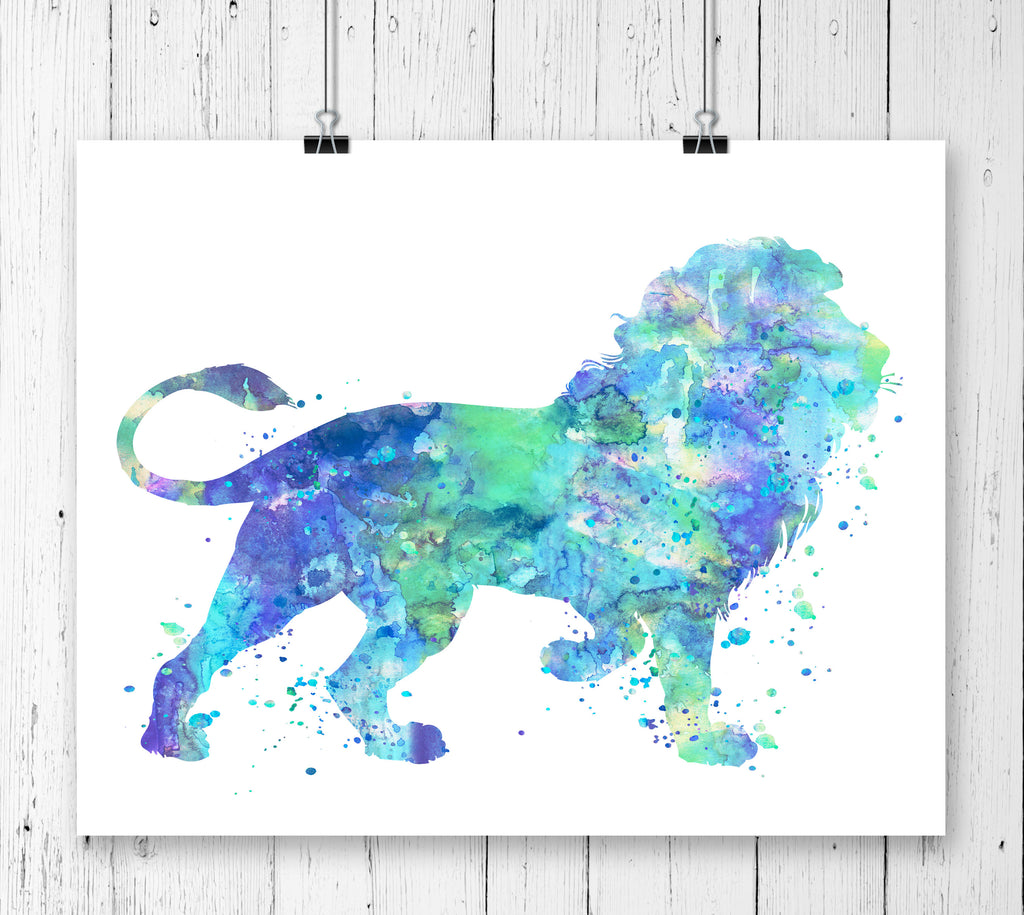 Lion Watercolor Art Print - Unframed - Zuzi's