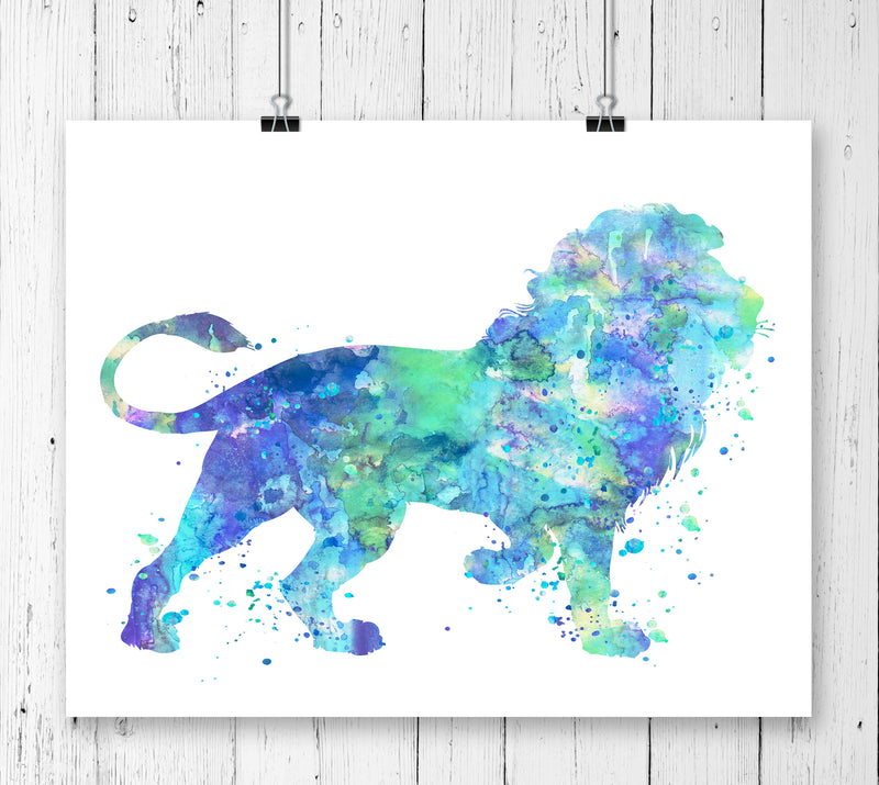 Lion Watercolor Art Print - Unframed - Zuzi's