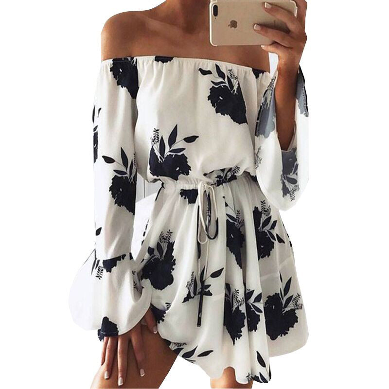 Sexy Backless Floral Print Dress Multiple Designs - Zuzi's