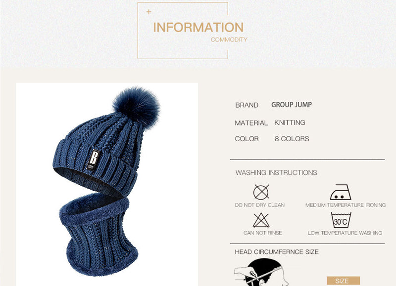 Fashion Winter Hat & Scarf Set For Women, Warm Beanie, Ring Scarf Multiple Colors - Zuzi's