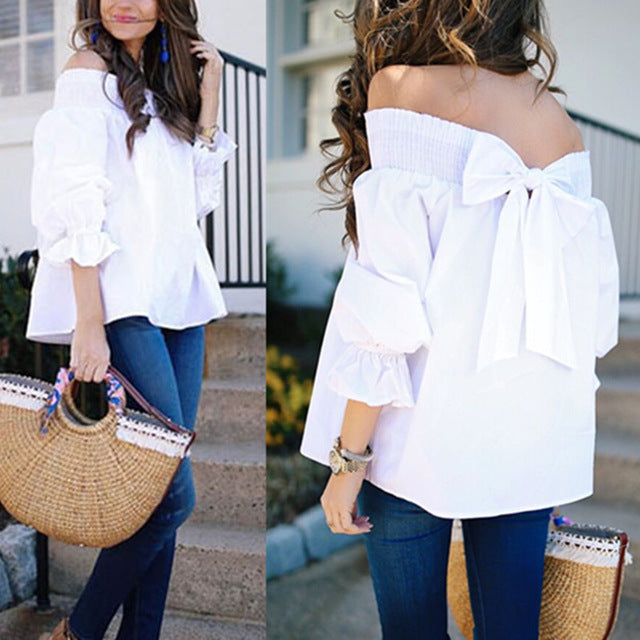 Off Shoulder Sexy Blouses - Zuzi's