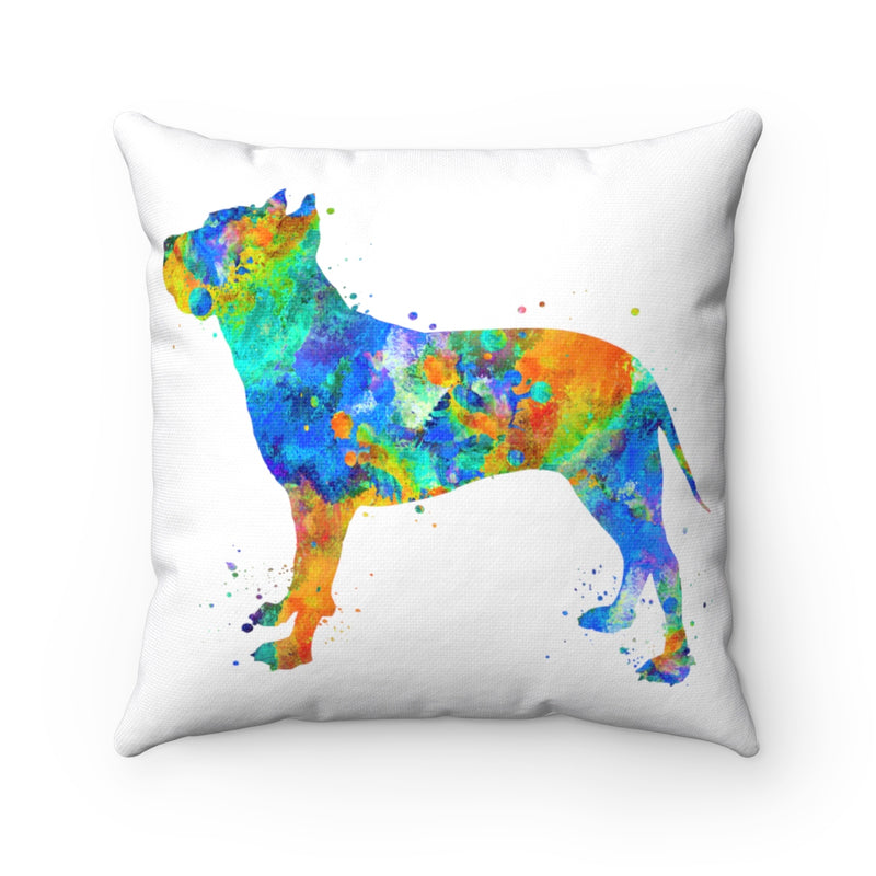 American Staffordshire Terrier Square Pillow - Zuzi's