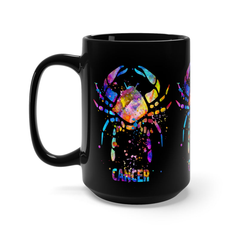 Cancer Zodiac Sign Black Mug 15oz - Zuzi's