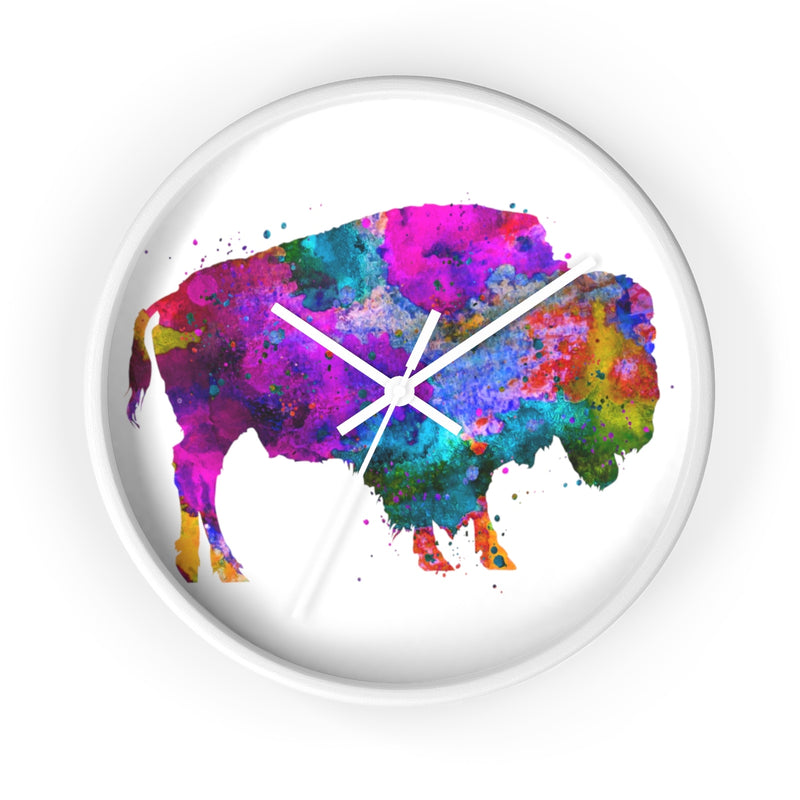 Watercolor Buffalo Wall Clock - Zuzi's