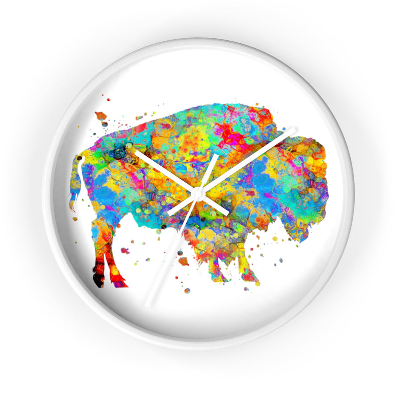 Watercolor Buffalo Wall Clock - Zuzi's