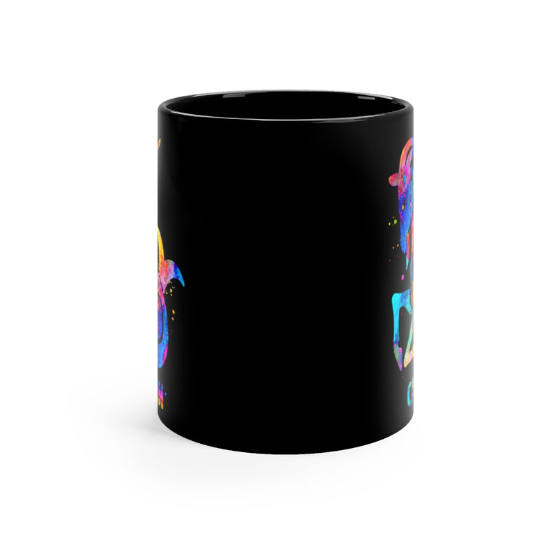 Capricorn Zodiac Sign Black Mug 11oz - Zuzi's