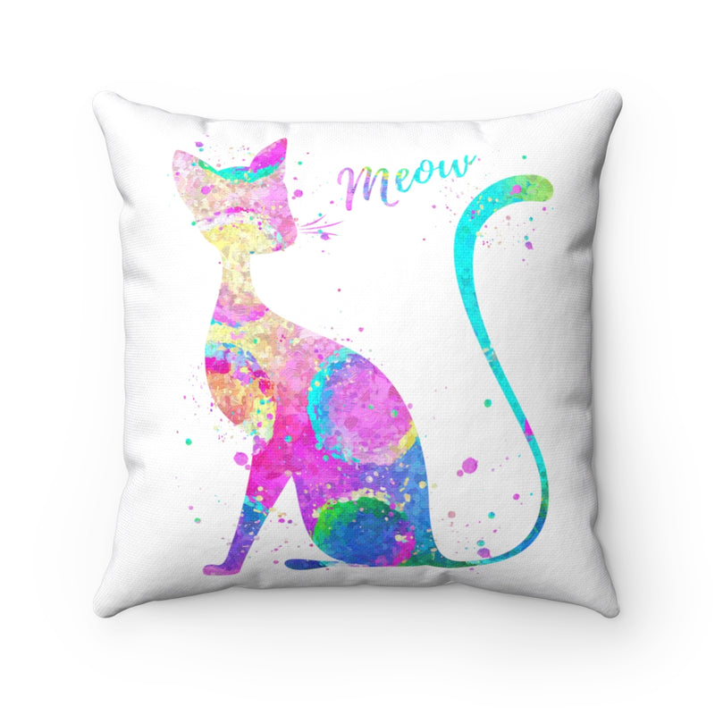 Abstract Cat Square Pillow - Zuzi's