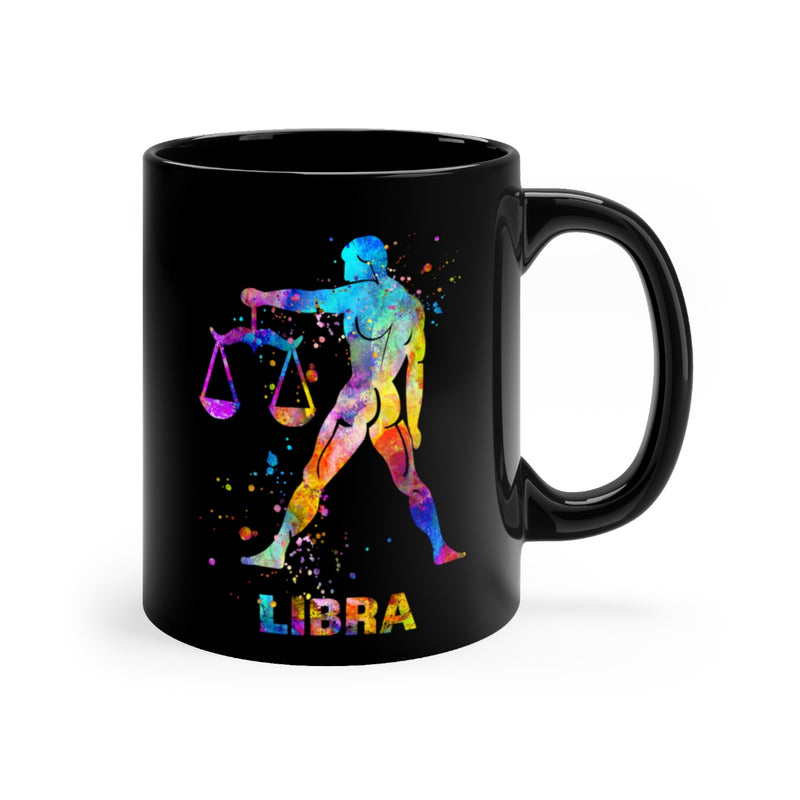 Libra Zodiac Sign Black Mug 11oz - Zuzi's
