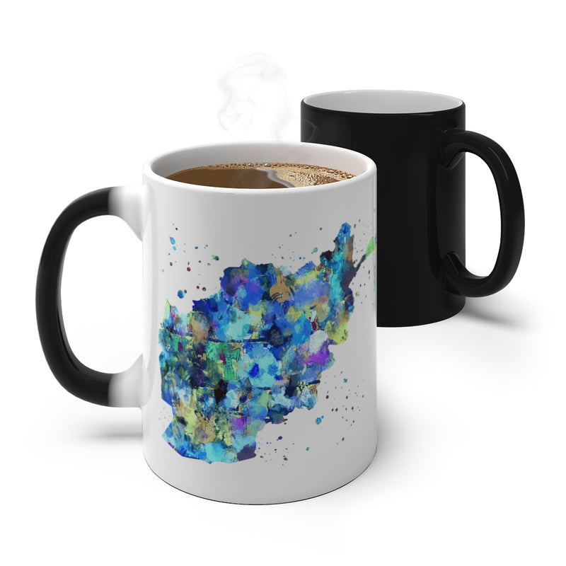 Afghanistan Map Color Changing Mug - Zuzi's