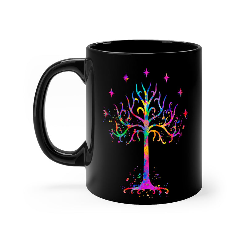 Tree Of Gondor Black Mug 11oz - Zuzi's