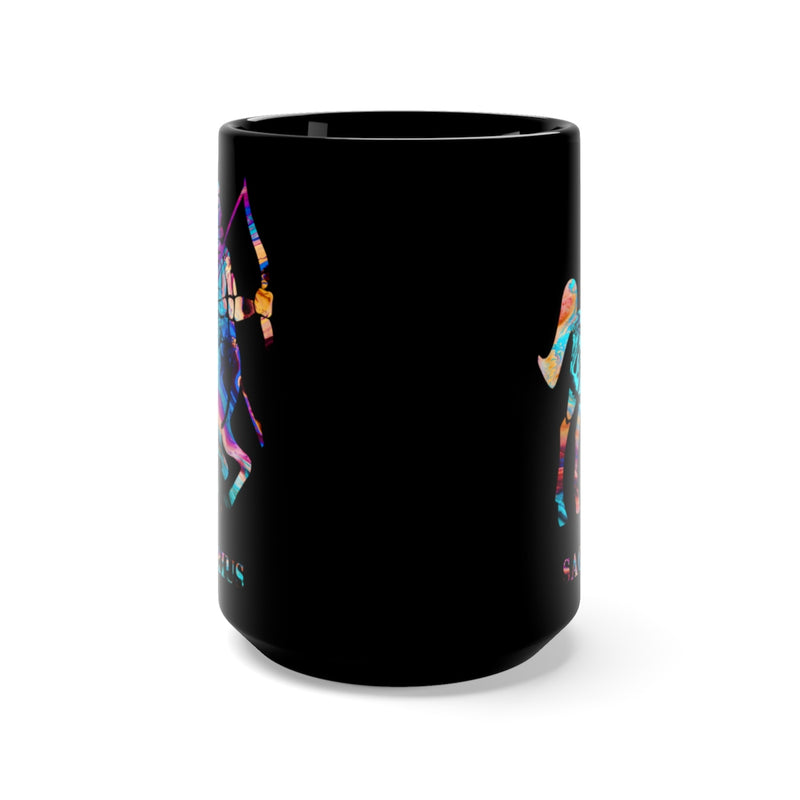 Sagittarius Zodiac Sign Black Mug 15oz - Zuzi's