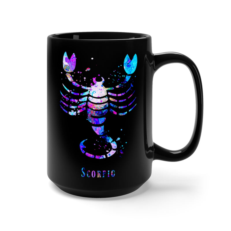 Scorpio Zodiac Sign Black Mug 15oz - Zuzi's