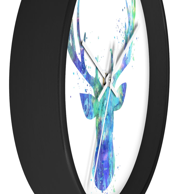 Watercolor Stag Head Wall Clock - Zuzi's