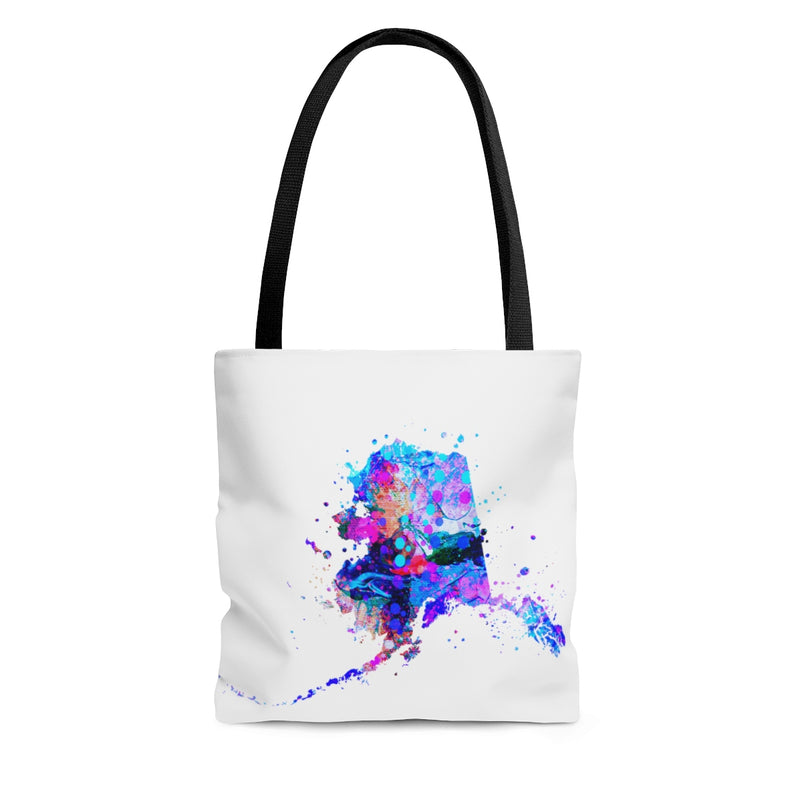 Watercolor Alaska  Map Tote Bag - Zuzi's