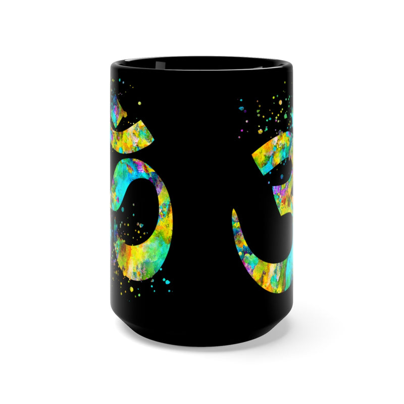 Om Symbol  Black Mug 15oz - Zuzi's